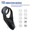 Silicone Penis Ring Couple Penis Vibrating Ring, Soft Sex Vibrators for Women and Men Anal and Clitoris Stimulation, for Ejaculation Delay