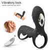 Muitar Strong Vibration Delay Massage Ring Silicone Massager Waterproof For Men