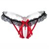 Sexy Lingerie Crotchless Women's Panties Lace Bowknot G-strings Thongs Temptation Erotic Women Underwear Intimate Underpant