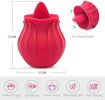 Rose Sex Toy For Women;  Waterproof Vaginal Suction Vibrator;  Intimate Nipple Sucking Cup;  Oral Clitoral Stimulato